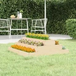 Plantekasse i massivt fyrretræ - Dekorativ og robust | Størrelse: 80x80x27 cm