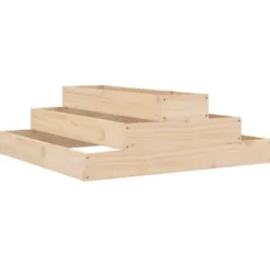 Plantekasse i massivt fyrretræ - Dekorativ og robust | Størrelse: 80x80x27 cm