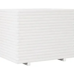Plantekasse i massivt fyrretræ - Dekorativ havekasse | Størrelse: 90x60x72 cm | Farve: Hvid