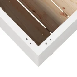 Plantekasse i massivt fyrretræ - Dekorativ havekasse | Størrelse: 90x60x72 cm | Farve: Hvid
