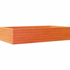 Plantekasse i massivt fyrretræ - Dybde 110 cm | Farve: Gyldenbrun | Størrelse: 110x60x23 cm
