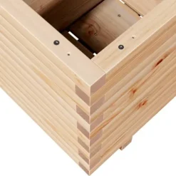 Plantekasse i massivt fyrretræ - Robust design til blomster | Størrelse: 90x40x49,5 cm