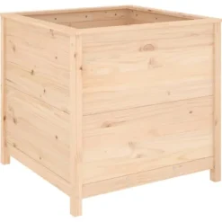 Plantekasse i massivt fyrretræ - Højbed til have | Størrelse: 82,5x82,5x78 cm