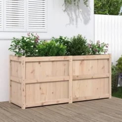 Plantekasse i massivt fyrretræ - Dekorativ havekasse | Størrelse: 150x50x70 cm