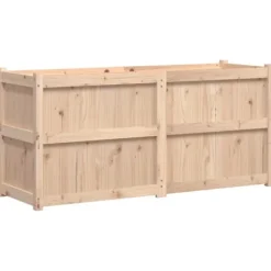 Plantekasse i massivt fyrretræ - Dekorativ havekasse | Størrelse: 150x50x70 cm