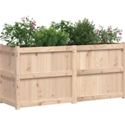 Plantekasse i massivt fyrretræ - Dekorativ havekasse | Størrelse: 150x50x70 cm