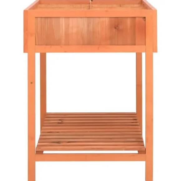 Plantekasse i massivt grantræ - Hævet 80x60x80 cm | Farve: Natur | Størrelse: 80x60x80 cm