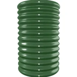 Plantekasse i pulverlakeret stål - Holdbar og vejrbestandig | Farve: Grøn | Størrelse: 332x40x68 cm