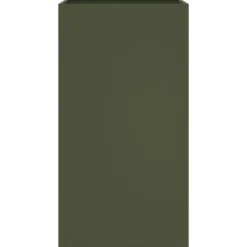 Plantekasse i stål - Holdbar og dekorativ til haven | Farve: Olivengrøn | Størrelse: 42x38x75 cm