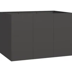 Plantekasse i stål 120x80x80 cm - Højbed til have og terrasse | Farve: Sort