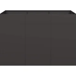 Plantekasse i stål 120x80x80 cm - Højbed til have og terrasse | Farve: Sort