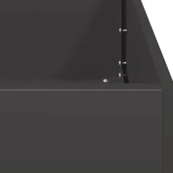 Plantekasse i stål 120x80x80 cm - Højbed til have og terrasse | Farve: Sort