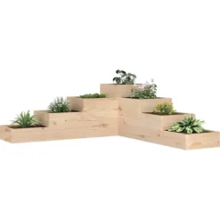 Plantekasse med 4 niveauer - Massivt fyrretræ | Størrelse: 106x104,5x36 cm