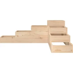 Plantekasse med 4 niveauer - Massivt fyrretræ | Størrelse: 106x104,5x36 cm