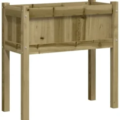 Plantekasse med ben i imprægneret fyrretræ - Haveskaber | Størrelse: 70x31x70 cm