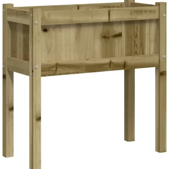 Plantekasse med ben i imprægneret fyrretræ - Haveskaber | Størrelse: 70x31x70 cm