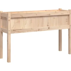 Plantekasse med ben i massivt fyrretræ - Perfekt til haven | Størrelse: 110x31x70 cm