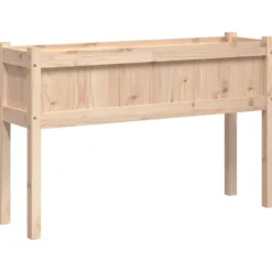 Plantekasse med ben i massivt fyrretræ - Perfekt til haven | Størrelse: 110x31x70 cm