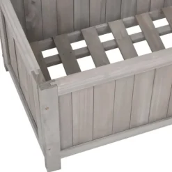 Plantekasse med espalier 70x30x135 cm massivt fyrretræ grå - Plantekasse - Plantekasser - Home & Living