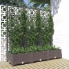Plantekasse med espalier - Velegnet til udendørs brug | Størrelse: 120x40x121,5 cm | Farve: Brun