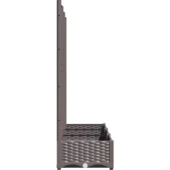Plantekasse med espalier - Velegnet til udendørs brug | Størrelse: 120x40x121,5 cm | Farve: Brun