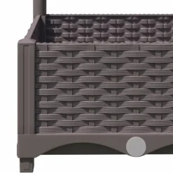 Plantekasse med espalier - Velegnet til udendørs brug | Størrelse: 120x40x121,5 cm | Farve: Brun