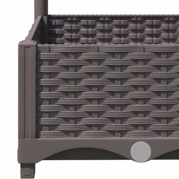 Plantekasse med espalier - Velegnet til udendørs brug | Størrelse: 120x40x121,5 cm | Farve: Brun