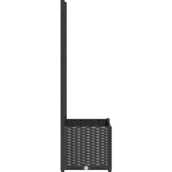 Plantekasse med espalier - Velegnet til klatreplanter | Størrelse: 40x40x136 cm | Farve: Sort
