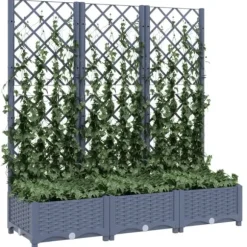 Plantekasse med espalier 120x40x121,5 cm PP mørkegrå - Plantekasse - Plantekasser - Home & Living