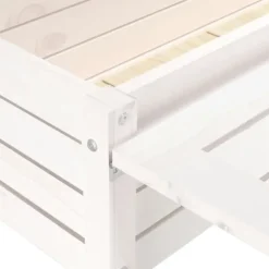 Plantekasse med foldbar bordplade i massivt fyrretræ | Farve: Hvid