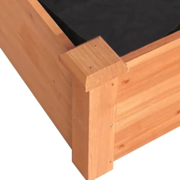 Plantekasse med foring 240x60x25 cm massivt fyrretræ brun - Højbed - Højbede - Home & Living