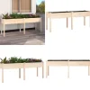 Plantekasse med foring 203x53x76 cm massivt fyrretræ - Plantekasse - Plantekasser - Home & Living