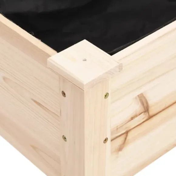 Plantekasse med foring 203x53x76 cm massivt fyrretræ - Plantekasse - Plantekasser - Home & Living