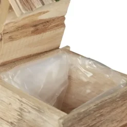 Plantekasse med fuglehus, 25x23x12 cm, Natur