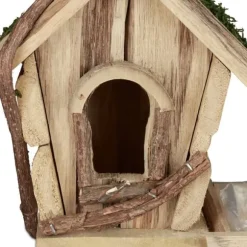 Plantekasse med fuglehus, 25x23x12 cm, Natur