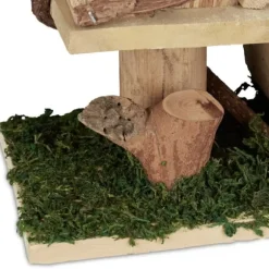 Plantekasse med fuglehus, 25x23x12 cm, Natur