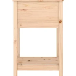 Plantekasse med hylde i massivt fyrretræ | Størrelse: 54x54x81 cm