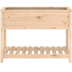 Plantekasse med hylde 111,5x54x81 cm massivt fyrretræ - Plantekasse - Plantekasser - Home & Living