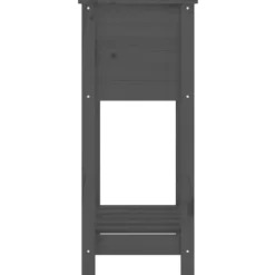 Plantekasse med hylde 54x34,5x81 cm massivt fyrretræ grå - Plantekasse - Plantekasser - Home & Living