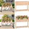 Plantekasse med hylde 111,5x34,5x81 cm massivt fyrretræ - Plantekasse - Plantekasser - Home & Living