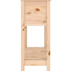 Plantekasse med hylde 111,5x34,5x81 cm massivt fyrretræ - Plantekasse - Plantekasser - Home & Living