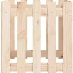 Plantekasse med stakitdesign i massivt fyrretræ | Størrelse: 50x50x50 cm