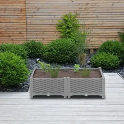 Plantekasse, Rattan-look, 23x40x40 cm