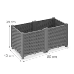 Plantekasse, Rattan-look, 23x40x40 cm