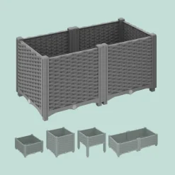 Plantekasse, Rattan-look, 23x40x40 cm