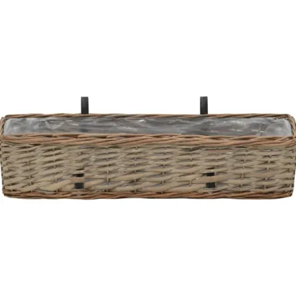 Plantekasse til balkonen 2 stk. Kurveflet med PE-foring 60 cm - Balkonplantekasse - Balkonplantekasser - Home & Living