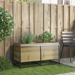 Plantekasse til haven - Imprægneret fyrretræ | Størrelse: 100x40x50 cm