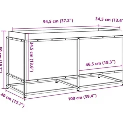 Plantekasse til haven - Imprægneret fyrretræ | Størrelse: 100x40x50 cm