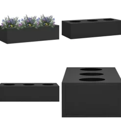 Plantekasse til kontor 90x40x23 cm stål antracitgrå - Plantekasse - Plantekasser - Home & Living