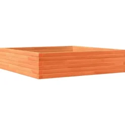Plantekasse 100x100 cm - Massivt fyrretræ | Farve: Gyldenbrun | Størrelse: 100x100x23 cm